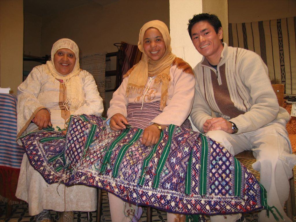 Colin Huerter with Moroccan artisans