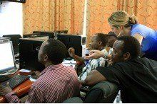 Technology can be vital for collaboration.  GKI introduces Tanzanian entrepreneurs to the Toolkit.  Photo credit: GKI