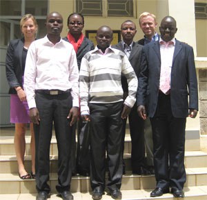 The YADSTI team and GKI program officers Amanda Rose and Andrew Gerard meet in Nairobi. Source: GKI