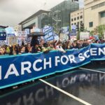 March for Science Participants braving the rain to support science